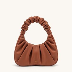 GABBI RUCHED HOBO HANDBAG - NUTELLA